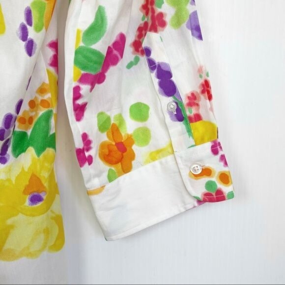 Ralph Laurent Black label Resort floral button down shirt size 8 - Picture 3 of 6